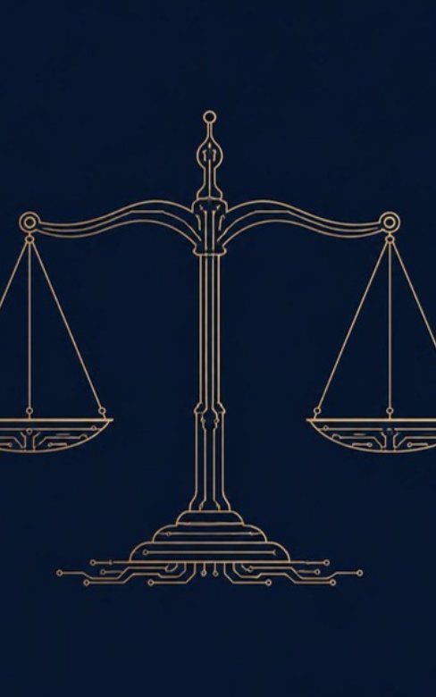Kefeleri devre çizgilerine dönüşen adalet terazisi çizimi
